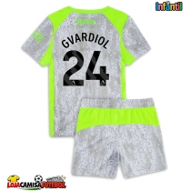 Camisa de Futebol Manchester City Josko Gvardiol #24 Equipamento Alternativo Infantil 2025-26 Manga Curta (+ Calças curtas)